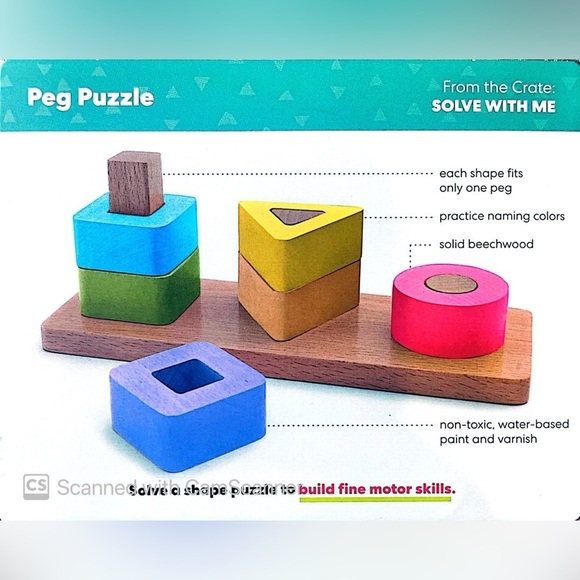 Panda Crate Peg Puzzle From Solve With Me Kit 18-24 Months - Picture 3 of 4